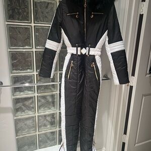 Women’s Black and White Snowsuit